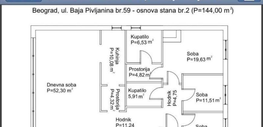 Dedinje – lux stan 146kvm + garaža