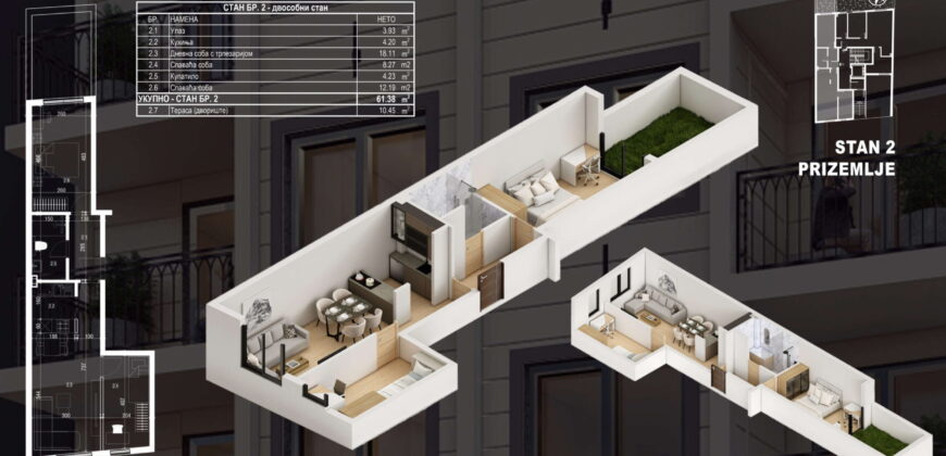 Lekino brdo – Veselina Masleše 60,5kvm